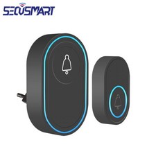 가정용 웰컴 초인종 지능형 무선 433MHz 방수 300M 원격 유럽 호주 영국 미국 플러그 스마트초인종 스마트도어벨, CN_A | EU 플러그