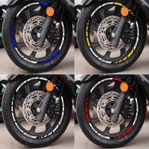 바이커즈 BIKERS 혼다 PCX125 튜닝데칼 휠라인 휠테이프 휠스티커, 레드