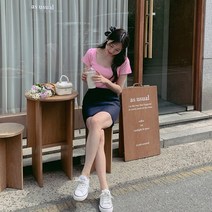엔비룩 웜롱데님스커트
