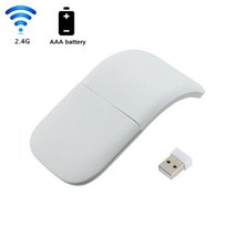 접이식 무선 블루투스 마우스 아크 터치 슬림 평면 인체 공학적 조용한, CHINA, Gray Wireless Only