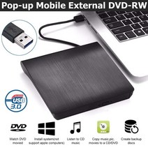 외장형 씨디롬 DVD 플레이어 odd usb 3.0type-c 슬림 외부 dvd rw cd 라이터 드라이브 버너 리더 노트북 pc용 광학 드라이브 186, 협력사, 블랙 USB 3.0