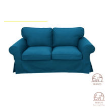 이케아 EKTORP 엑토르프 2인용 패브릭 거실 소파 커버 리폼 덮개 맞춤커버링, 블루블루005-41
