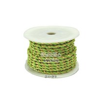 롤꽈배기줄 1롤 롤꽈배기끈 투톤끈, 1개, 금사+연두