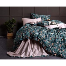 Lotarrotta 꽃무늬 침구 보헤미안 이불 세트 경량 사계절용 베개 커버 2개 포함 킹 사이즈 침대용 스타일 대체 플러피 핑크
