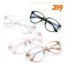 [제이비나인] 블랙라벨 9303 고급아세테이트 오버사이즈 보잉안경테 투명뿔테 정식수입