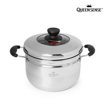퀸센스 스텐 인덕션 찜 스팀쿠커 22cm, 상세설명 참조, 없음