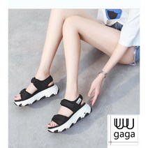 유유가가 여자 찍찍이 키높이 샌들