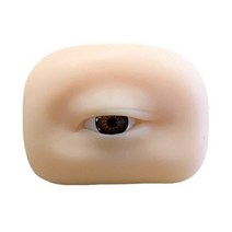 5D 실리콘 리얼 눈썹 연습 고무판 3D 반영구 연습판, 갈색, 오른쪽