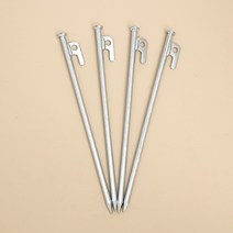 텐트 강력버팀 고강도 단조팩4p세트(30cm) 실버 렉타타프 캠핑용품 골드폴대 높이조절 슬라이드, 상세페이지 참조