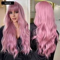 여자 단발 정수리 할머니 중년 항암 여성 통가발 반가발 요소 합성 가발 옴 브레 브라운, lc6124, 24인치