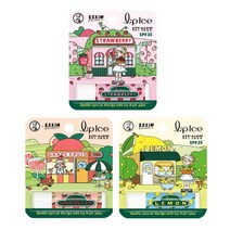 NEW 멘소래담 라인 립아이스 립밤 스트로베리+레몬+자몽3.5g 3가지향 세트/ 촉촉보습, 1세트