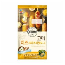 CJ더마켓 회사 간식 점심 메뉴 도시락 반찬 휴게소 음식 브런치 탑티어 고메 치즈크리스피핫도그 감자 찹쌀 모짜렐라 체다 치즈 소시지 340G, 18개