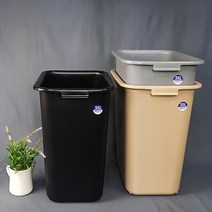 광신 스윙 사각 휴지통 인테리어 쓰레기통 오픈형, 1개, 35L 그레이