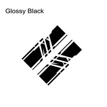 픽업트럭텐트 지프텐트 원터치차박텐트 GMC 시에라 1500 SLT AT4 데날리 트럭용 픽업 리어 테일 데칼 뒷문 줄무늬 장식 스티커 자동차 비닐 커버 액세서리, 1.Black