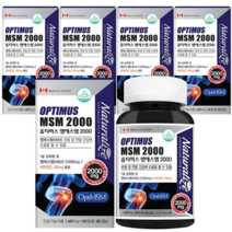 캐나다 옵티MSM 2000 OptiMSM 연골 무릎 관절 영양제 MSM 엠에스엠, 60정, 5박스