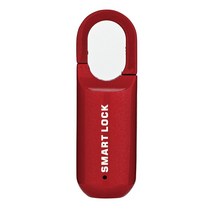 무타공 도어락 서랍 샷시문미니 지문 자물쇠 스마트 터치 도어 잠금 USB 열쇠 없는 도난 방지 여행 케이, 빨간, CHINA