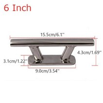 해양보트수리용품 해양 316 스테인레스 스틸 계류 클리트 6 인치 8 10 보트 요트 볼라드 도크 데크 로프, 6inch