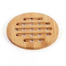 전통소반 다과상 호족반 손님 접이식 반상 전통 레트로Vacacro-대나무 원형 테이블 매트 내열 두꺼운 패, 04 Round