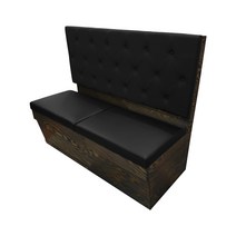 천안 아산 붙박이 수납 쇼파 식당 업소용 diy 인테리어 벽 의자 제작 완제품 2 3 4인용 소파-다이아(블랙), 2인용(1000mm)-블랙+짙은 프레임