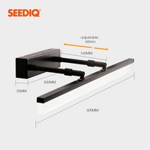 광확산 아크릴 얇은 조명용 쫄대 거울 욕실 램프 Led 벽 조명 실내 길이 조절 Sconce 조명기구, [03] MM, [02] Cool WhiteK