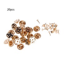 20pcs 브로치 핀 홀더 타이 모자 배지 백 설정 DIY에 대한 평평한베이스 걸쇠