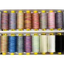[스마일재봉실] 레인보우사(오색사) 45수2합 13색상 1000M 재봉실 미싱실, #3