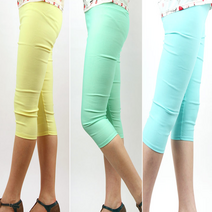 27종 여성여름레깅스7부 9부 여름용 키작녀 여자쿨레깅스 줌바 얇은 쫄바지 흰색 꽃무늬