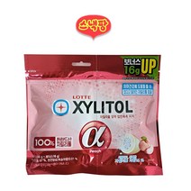 자일리톨 알파 입안촉촉 피치 리필 껌 102g(86g+16g)