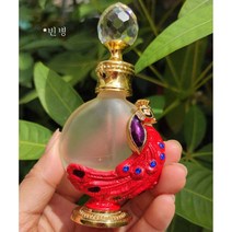 [피너츠] 빈티지 향수 공병 에센스 공작 유리병 휴대용 미니, 레드 공작10ml
