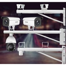외벽 cctv 브라켓 야외 벽부착 방범용 가로등 거치대 옥상 설치형 밴딩 벽부형 돔브라켓, 01번 0.6미터 단일