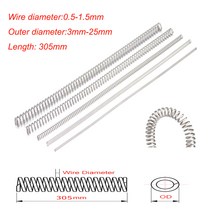 305mm 압축 스프링 긴 압력 와이어 직경 1mm 1.2mm 304 스테인레스 스틸, 02 _01 1mm_06 8mm