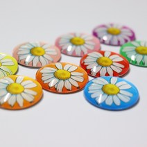 [더블이글 ] 크리스탈 데이지 골프 볼마커 18개, 1세트 18개