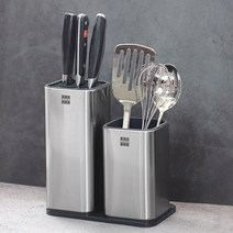 NHB BASIC 스테인레스 칼블럭&조리도구통 도마꽂이, BASIC 칼블럭+조리도구통