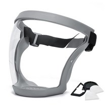 풀페이스커버 할리헬멧 오픈페이스헬멧 카본헬멧 베스파헬멧 풀 페이스 프로텍 마스크 스플래시 방지 커버 투명한 고글 안티 스프레이 주방 실드 보호 바이저, [05] Gray