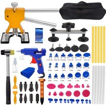 차찌그러짐복원 랩토라이너 글루텐트 차찌그러짐 car paintless dent remove Automotive body repair kit 덴트 풀러 for cars dent, 키트 4-76pcs(미국 플러그)
