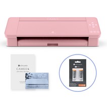실루엣 카메오4 실루엣 마스터 가이드 책자 2종 동영상 강좌 크래프트 날 증정 토퍼 커팅기 프린터 기계 시트지, 핑크