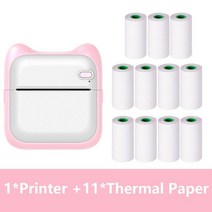 폴라로이드 포토 프린터 프린트 기 인화 미니 휴대용 무선 감열식 BT 포켓 라벨 57mm 200dpi 지원 노트 오류 텍스트 인쇄, 17 Pink G