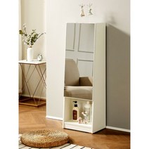 여학생 원룸자취방 수납좋은 긴거울 좌식 화장대(2색) 신혼가구 고급 슬림, 메이플