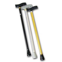 2단 T자 손잡이 등산지팡이 산악용품 스틱, 은색