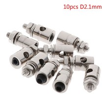 SERVO 10Pcs 2.1mm/1.8mm/1.5mm/1.1mm RC 비행기 보트 푸시로드 링키지 스톱퍼 서보 커넥터 조정 가능한 직, 3L