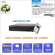 지하 주차장 전기 자동차 충전기 화재 감시카메라(이지피스 이지뷰IP ENT-4121-T) 외 추가상품, 이지피스 이지뷰IP ERN-1652H-PE-2TB