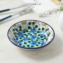 [프라카] 유니캇 폴란드풍 도자기 찬기 대, 색상:블루델리온, 1개