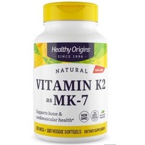 Healthy Origins 비타민 K2 MK-7 건강기능식품 100mcg 60정입, 180 Count (Pack of 1), 한개옵션1, 60정