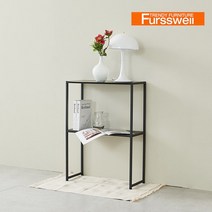 퍼스웰 홈렉스 모젠 철제2단 장식선반콘솔 HS_044, 블랙