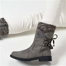 ONM 뒤끈장식 니트부츠