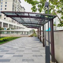 알루미늄소재 테라스 지붕 주차천막 자전거 주차장용, 갈색