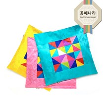 예원콜렉션 공단 조각보 방석 커버, 공단 조각보 방석 커버 보라