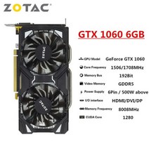 중고 Zotac 그래픽 카드 GTX 1650 1660 1060 1050Ti 6GB 1050 Ti 3GB 4GB 1660S 슈퍼 비디오 카드 GPU 데스, 08 Zotac 1060 6G