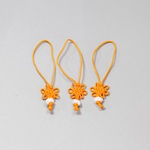 전통매듭 소 1.7cm×8cm 주황 전통공예 장신구줄전통소품 노리프렌즈 만들기재료 전통꾸미기