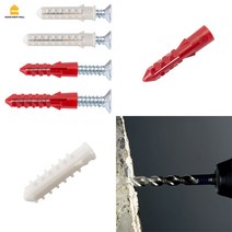 콘크리트 칼블럭 나사 피스 나사못 칼브럭 앙카 칼부럭 칼브록 칼부록 스텐 접시, 적색 칼블럭 10x50, M6x60, 1개